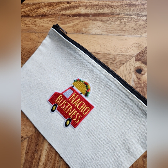 Nacho Business Cotton Canvas Multi Purpose Zippered Pouch - Picture 3 of 3